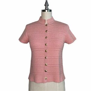 ST. JOHN Santana Knit Vintage Cardigan Sweater \\ XS